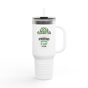 Insulated Travel Mug with Fun Design for Friends, 40oz Hot & Cold Beverage Cup, Perfect for Coffee Lovers, Birthday Gift, Travel Accessory