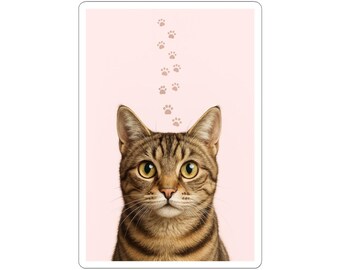 Adorable Cat Kiss-Cut Stickers | Perfect for Gifts, Journals, Laptops, Scrapbooking, Cat Lovers' Décor