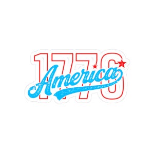 Patriotic Kiss-Cut Stickers | Vintage 1776 America Design | Perfect for Laptops, Water Bottles, Gifts, July 4th Celebrations