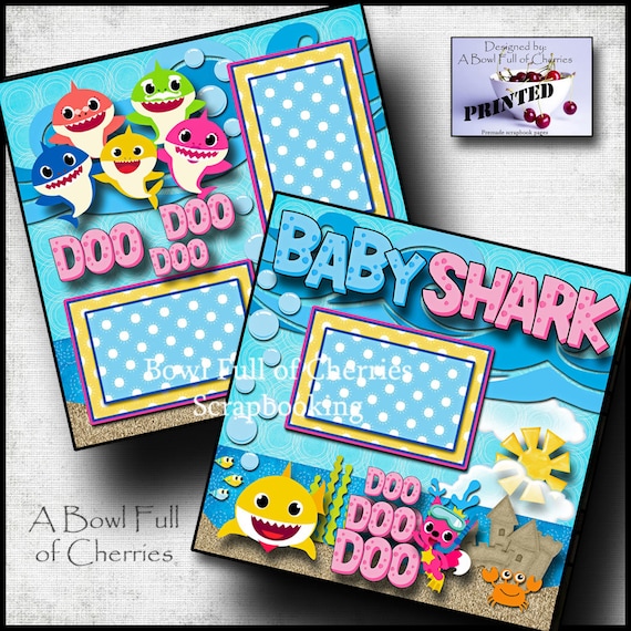 Baby Shark Scrapbook Pages