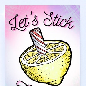 Baltimore Valentine’s Anniversary Love Card Citron Stick Menthe poivrée