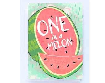 One in a Melon First Birthday Card