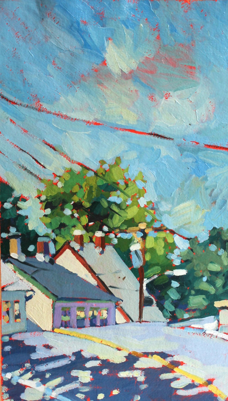 Original Oil Painting Ellicott City Maryland Street Etsy