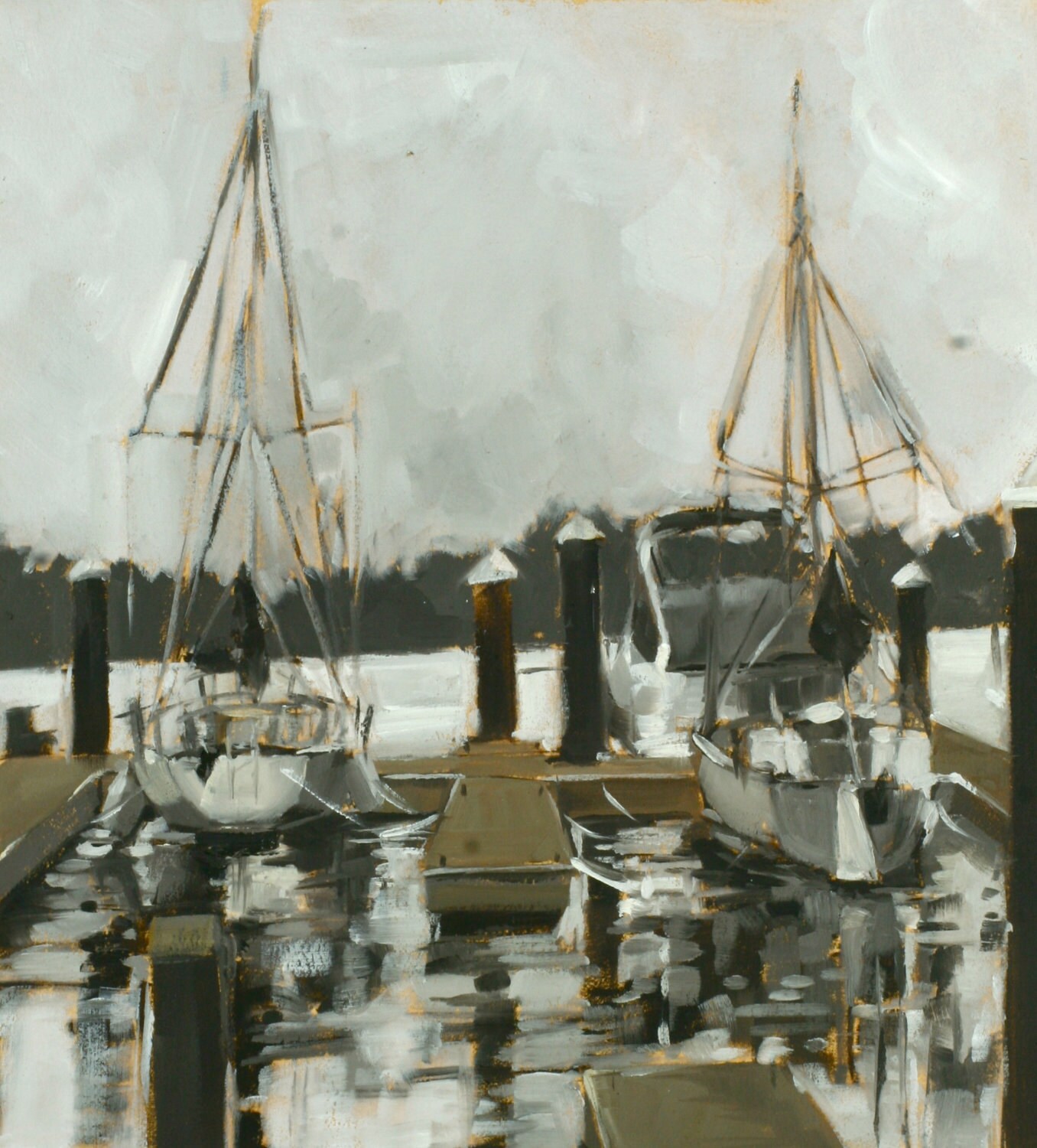 Baltimore Canton Boats Giclee Fine Art Print 8 x 9 10 x 12 Etsy
