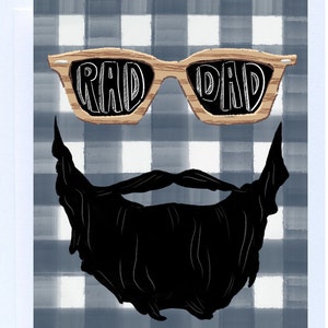 Vatertagskarte Rad Papa Holzkorn Sonnenbrille Bart kariert