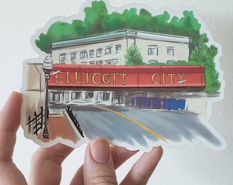 Ellicott City Maryland Die Cut Sticker