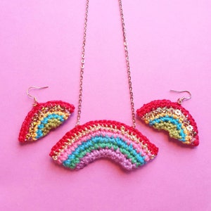 Rainbow Necklace & Earring Set