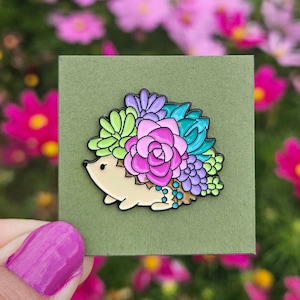 Blumen Igel Pin Badge Igel