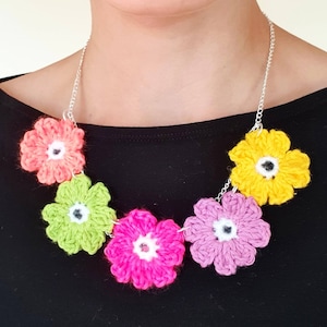 Rainbow Flower Necklace