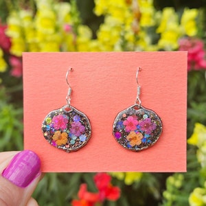 Pressed Flower Earrings