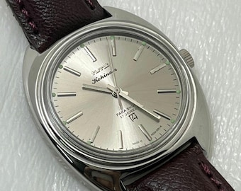 Vintage HMT Kohinoor Mechanical Watch: Grey Dial, Stainless Steel