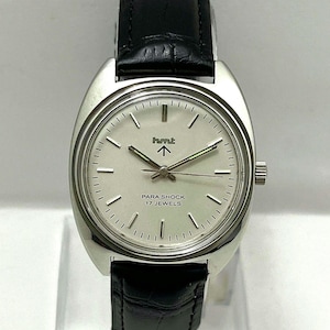 Vintage HMT Arrow Mechanical Watch: White Dial, Hand-Winding, Made in India