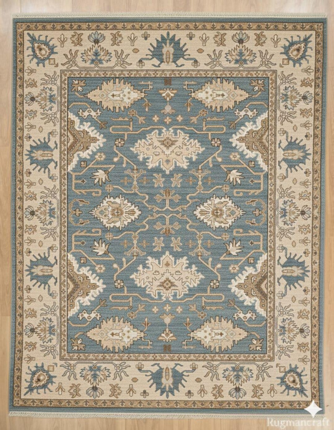8X10, 9X12, Handwoven Blue Traditional Area Rug, Vintage Tribal ...