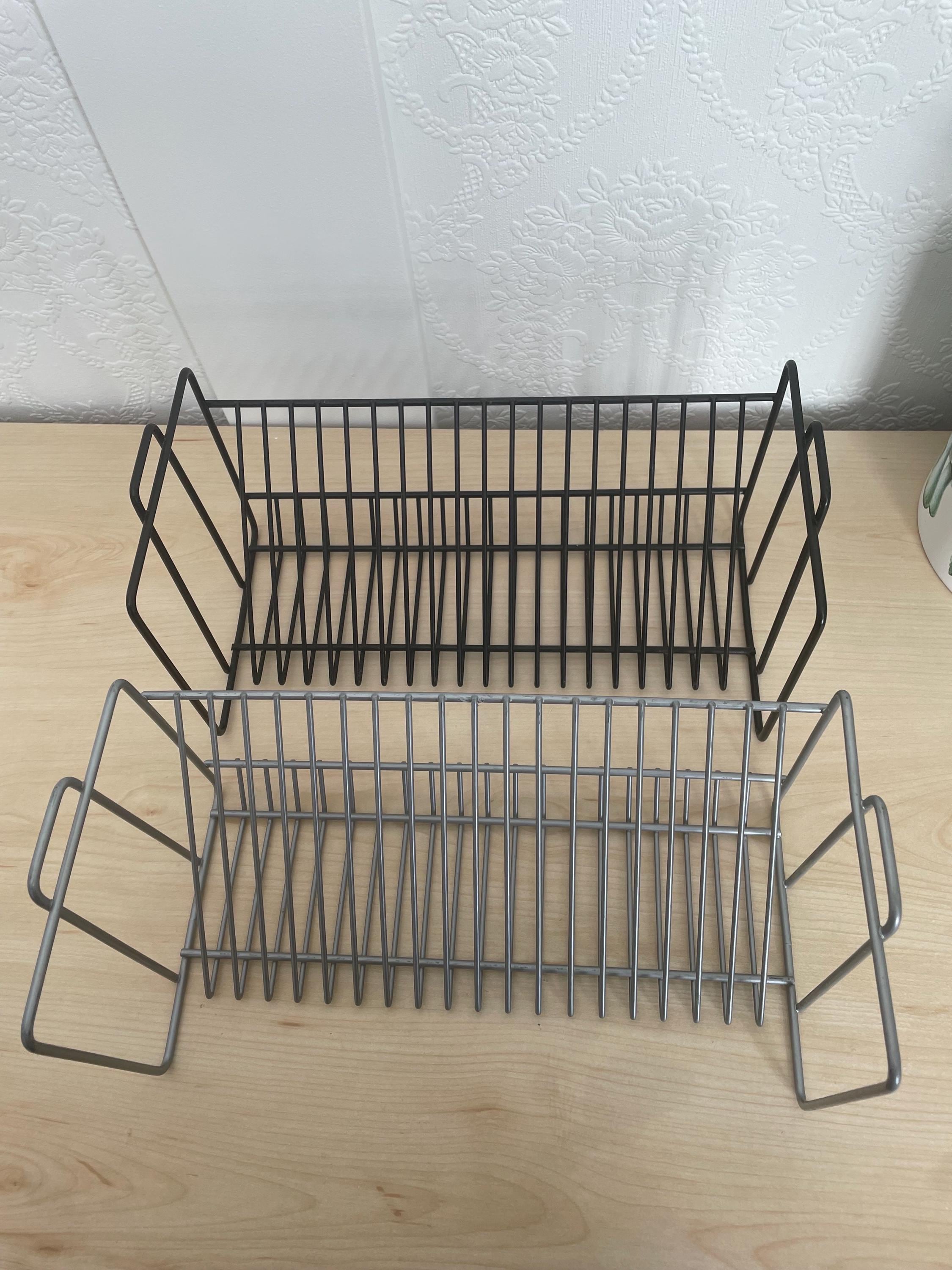 Vintage IKEA Metal CD Storage Rack 20 Cds Scandinavian Minimalist