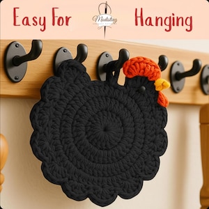 Chicken Coaster Crochet Pattern PDF - Farmhouse Rooster Mug Rug - Cute Chicken Table Decor - Instant Download