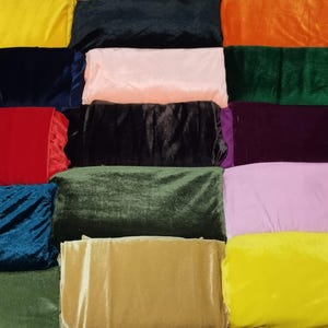 Retalhos de veludo de seda | Amostras de veludo de seda Pedaços de veludo Fita de veludo Artesanato de veludo/Quilting/Scrunchies Tecido de veludo sólido