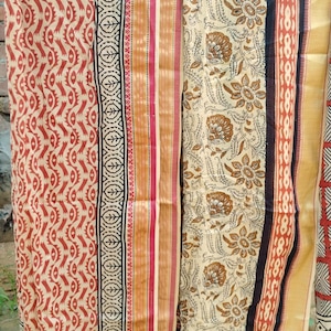 Katoenen sarong met Indiase blokprint: strandomslagpareo