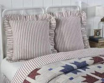 Block Print Boho Cushion Cover With Frill Handmade Cotton Bed Throw Pillows, bohemian pillow cushion cover vintage home decor frill cushion