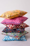 Hand Block Print Pillow Cover: Floral Cotton Boho Cushion product logo
