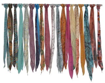 Vintage Sari Silk Ribbon: Colorful Bohemian Fabric Strips