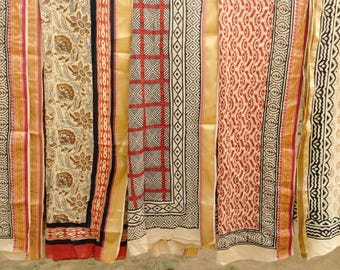 Hand Block Print Cotton Sarong: Colorful Beach Wrap Pareo Boho Travel Zari Cotton Sarong Wrap, | Eco-Friendly Boho Sarong, Lightweight Pareo