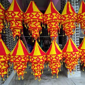 Assorted decorative lanterns gift for her lampshades fabric lamps chandelier hanging jhoomer vintage christmas decoration Indian decoration