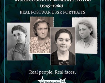Vintage USSR Women Photos (1945-1960) – Post-War Portraits (Digital Download)