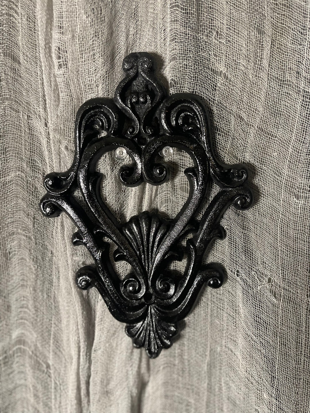 Black Metal Wall Medallion Etsy