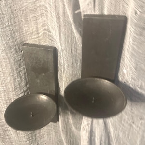 2 Cast Iron Wall Hanging Candle Holders