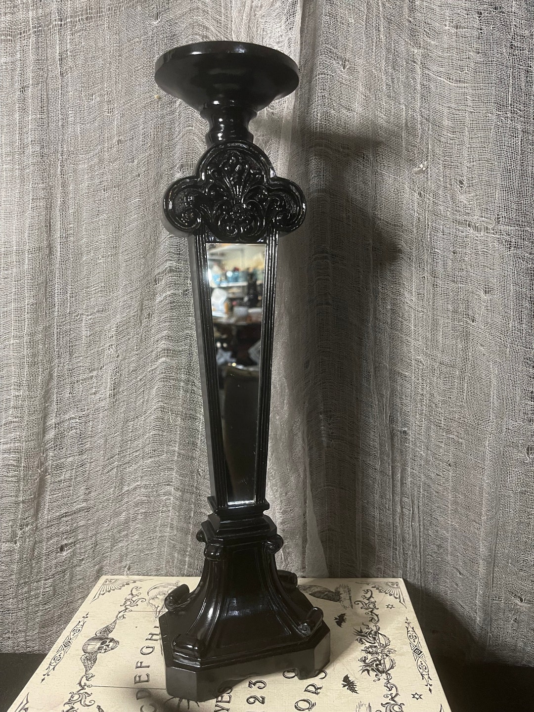 Tall Mirrored Candle Holders Etsy