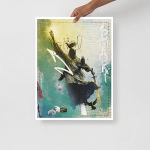 Versuchung der Bequemlichkeit – Surreales Dark Art Poster | Gothic Dekor | Kapuzenfiguren Print | Stimmungsvolle Galeriewand
