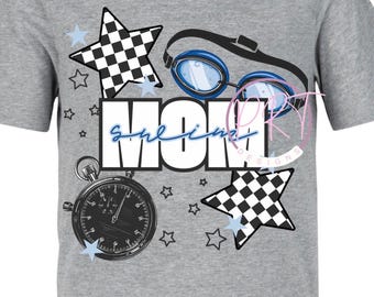 maman nageuse à carreaux png