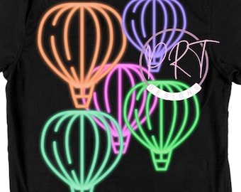 montgolfière néon png