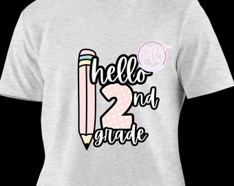 Hej andra klass t-shirtdesign png