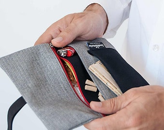 Elegant Rolling Tobacco pouch case with compartments for filter tips, papers and lighter