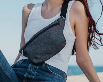 Water-Repellent Bum Bag, Hip Bag Unisex - Liquid-Repellent Waist Fanny Pack with Adjustable Strap for Outdoor, Festivals, Travel