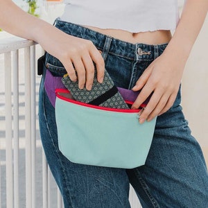 Weatherproof Crossbody Fanny Pack - Colorful Bum Bag, Lightweight and Durable for Outdoor activities - Festival Hiking Waist Bag