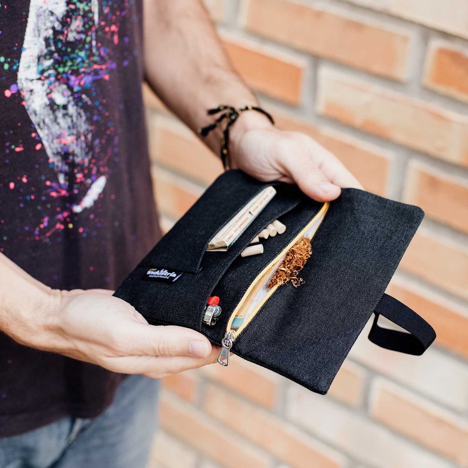 Water-repellent Tobacco Pouch 'vulcano' Unisex Hand Rolling