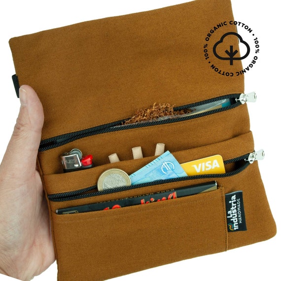 Rolling Tobacco Bag Made of Organic Cotton With Compartments for Accessories Versatile Pouch Purse Case Travel Storage Carrying Organizer Etsy