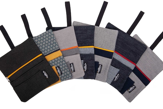Tobacco Pouches With Compartments for Filter Tips, Rolling Paper & Lighter 