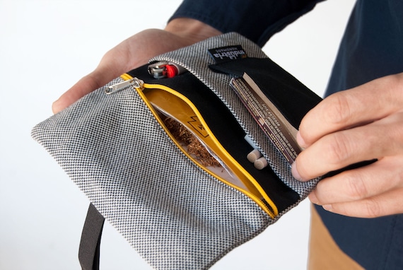 Rolling Tobacco Pouch Case, Smoker Kit for Filter Tips, Rolling Paper &  Lighter