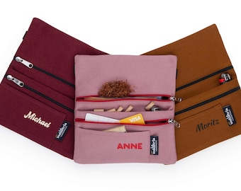 Tabaquera Personalizada - Funda Estuche Versátil de Algodón Orgánico - Pitillera para Tabaco de liar y Accesorios