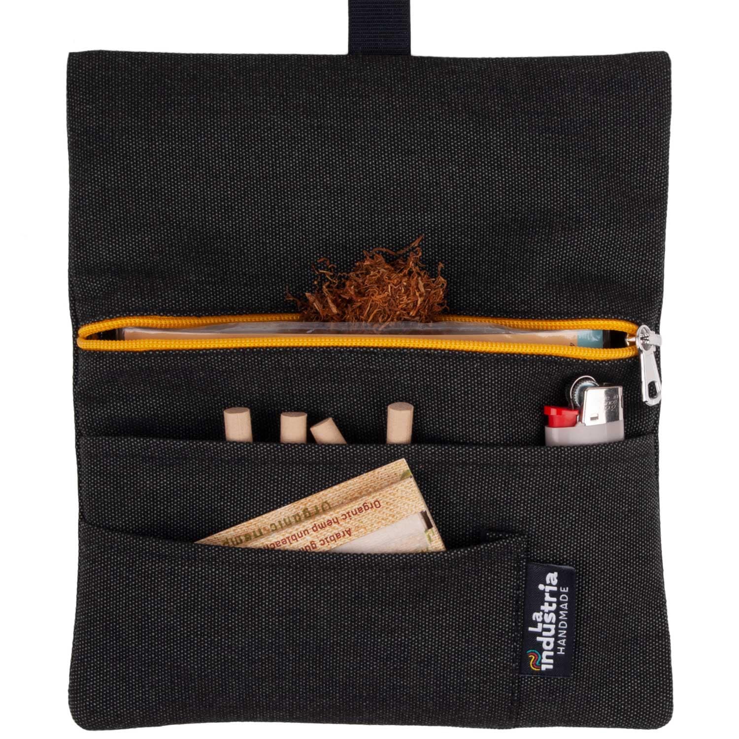 Water-repellent Tobacco Pouch for 30-50 G - Hand Rolling Tobacco Bag Holder  for Filter Tips, Rolling Paper & Lighter