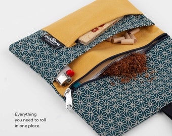 Personalised Rolling Tobacco Pouch with Japanese Pattern