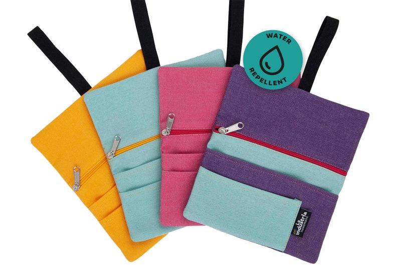 Water-resistant tobacco pouch LILAC ROLLER Colourful Hand rolling tobacco pouch with compartments for filter tips, rolling paper & lighter image 6