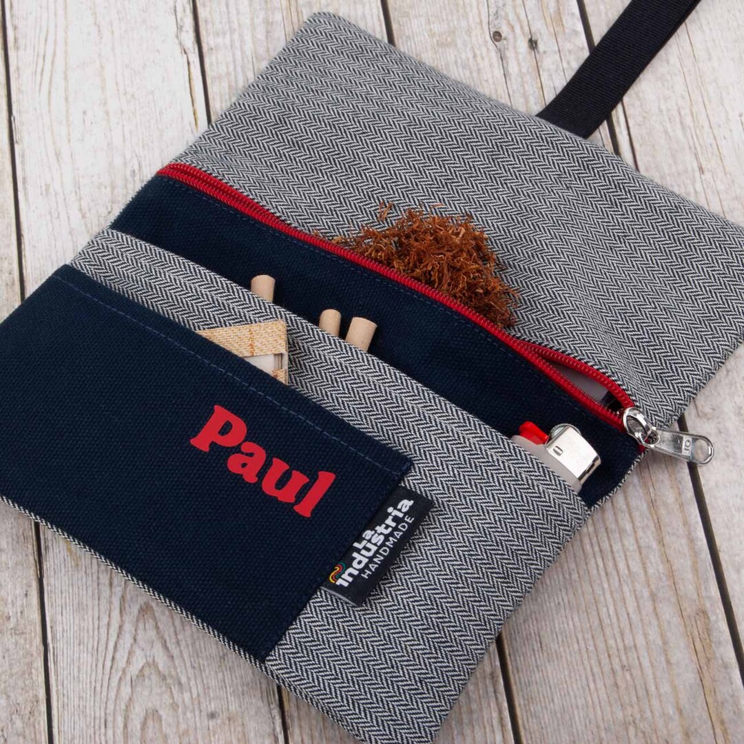 designer tobacco pouch Custom Rolling Tobacco Pouch: Personalized Smoker's Case