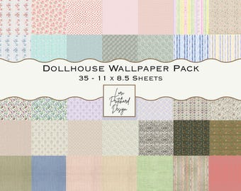 Puppenhaus Wallpaper Pack | 35 - 11 x 21,5 Blatt
