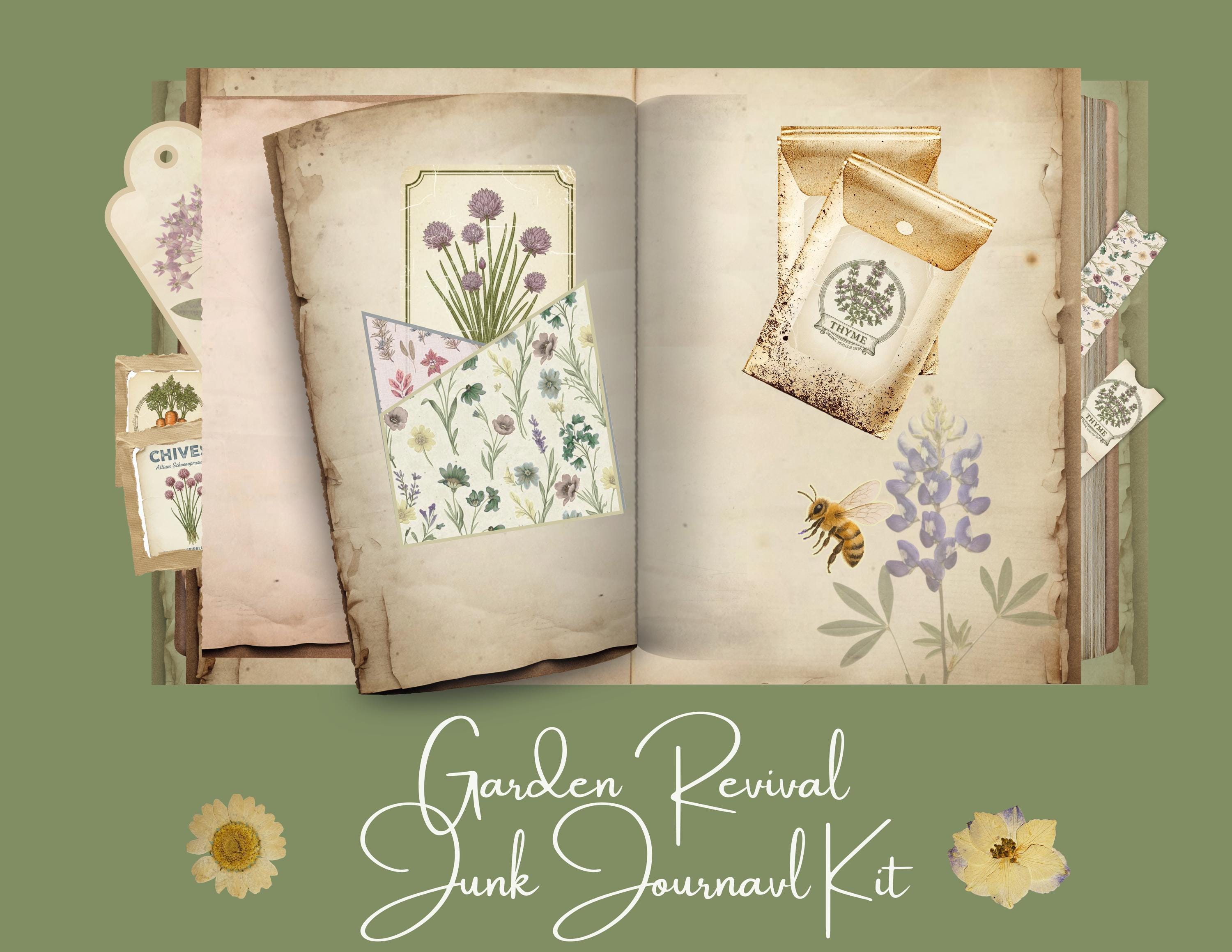 Garden Revival Junk Journal Kit – Digital Vintage Botanical Pack - Etsy