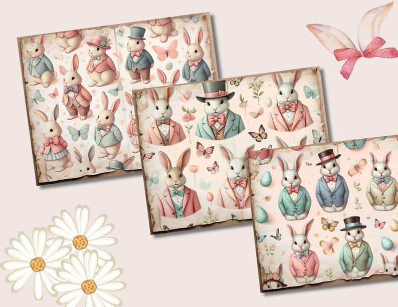 Vintage Easter Digital Paper Pack – 22 Printable Pages - Etsy