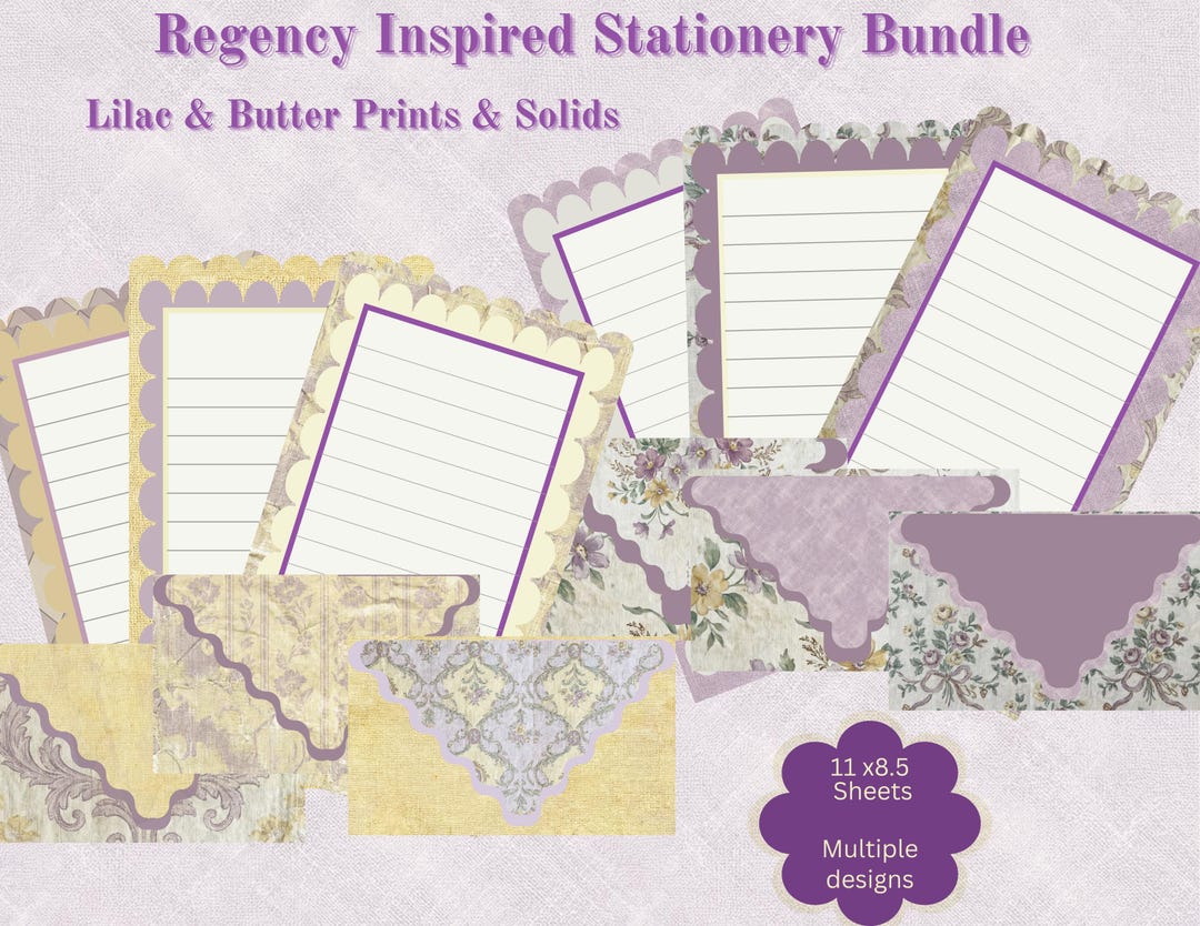 Regency Paper Regency-inspired Stationery – Printable Paper, Envelopes, Labels and ...